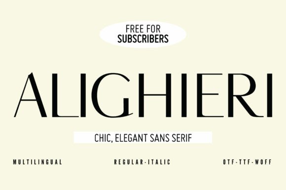 Alighieri: A Modern Sans Serif Font for Luxury Branding