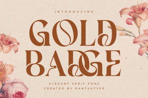Gold Badge: A Serif Font That Elevates Branding